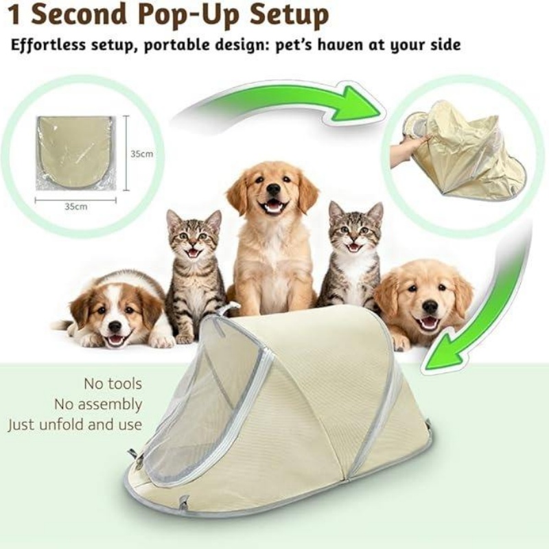 Portable Pop Up Dog Tent Sun P - Outdoor Camping Dog Bed recension och pris