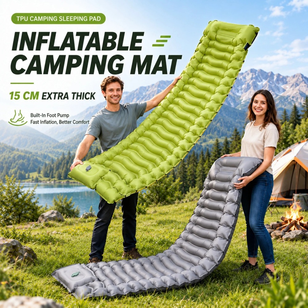 Camping Sleeping Mat Inflatabl - Outdoor Camping Rugs recension och pris