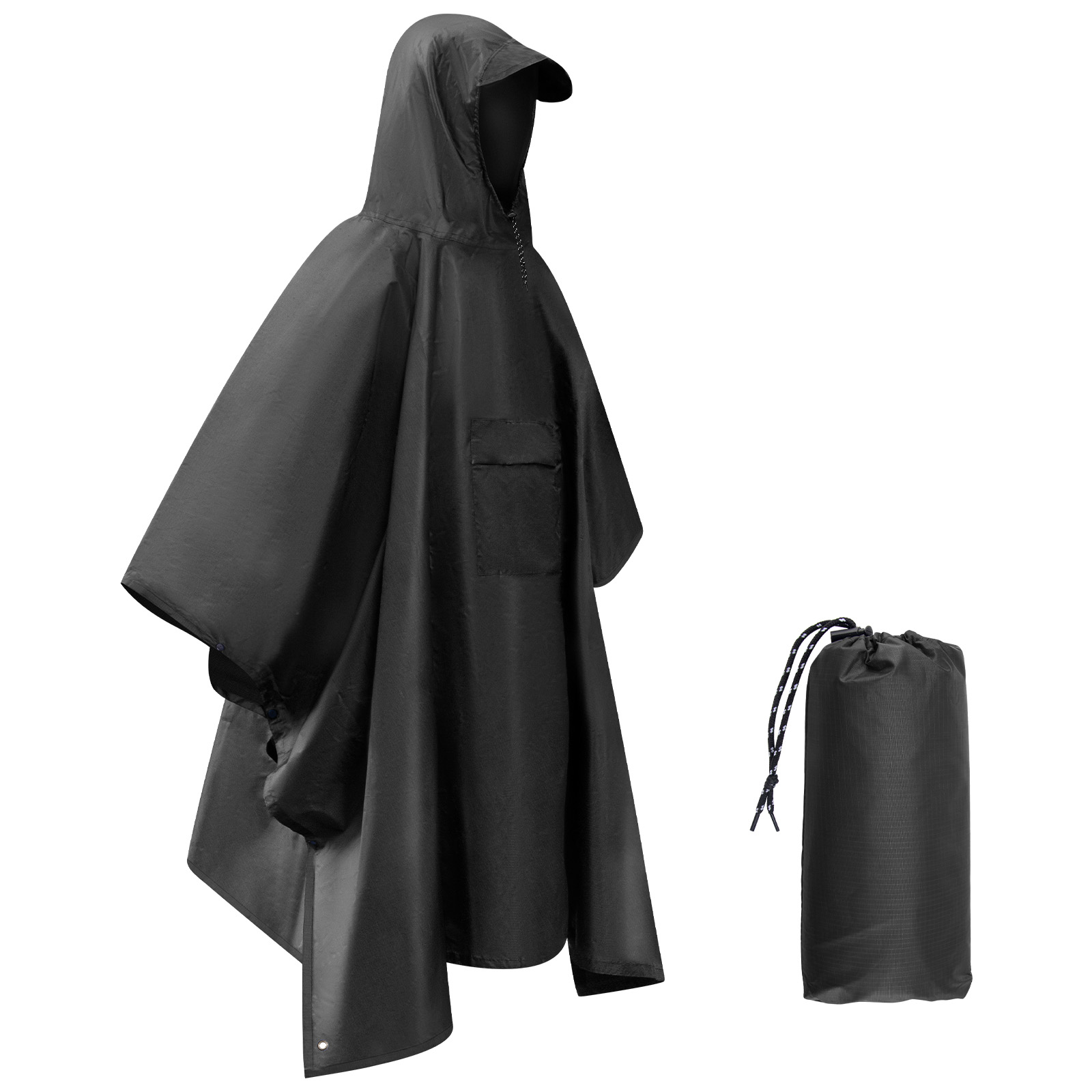 Adult Rain Poncho Lightweight  - Camping Rain Poncho recension och pris