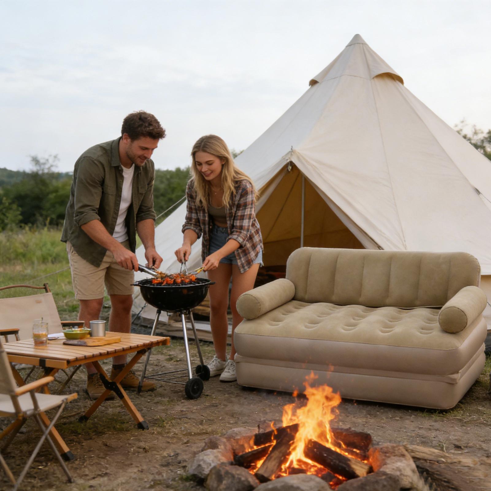 Air Sofa With Air Pump Folding - Bed Outdoor Camping recension och pris
