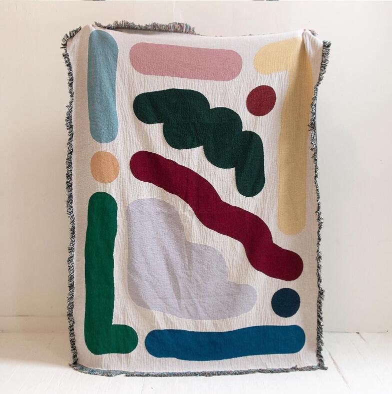 Colored Lines Cotton Travel Ca - Outdoor Camping Rugs recension och pris