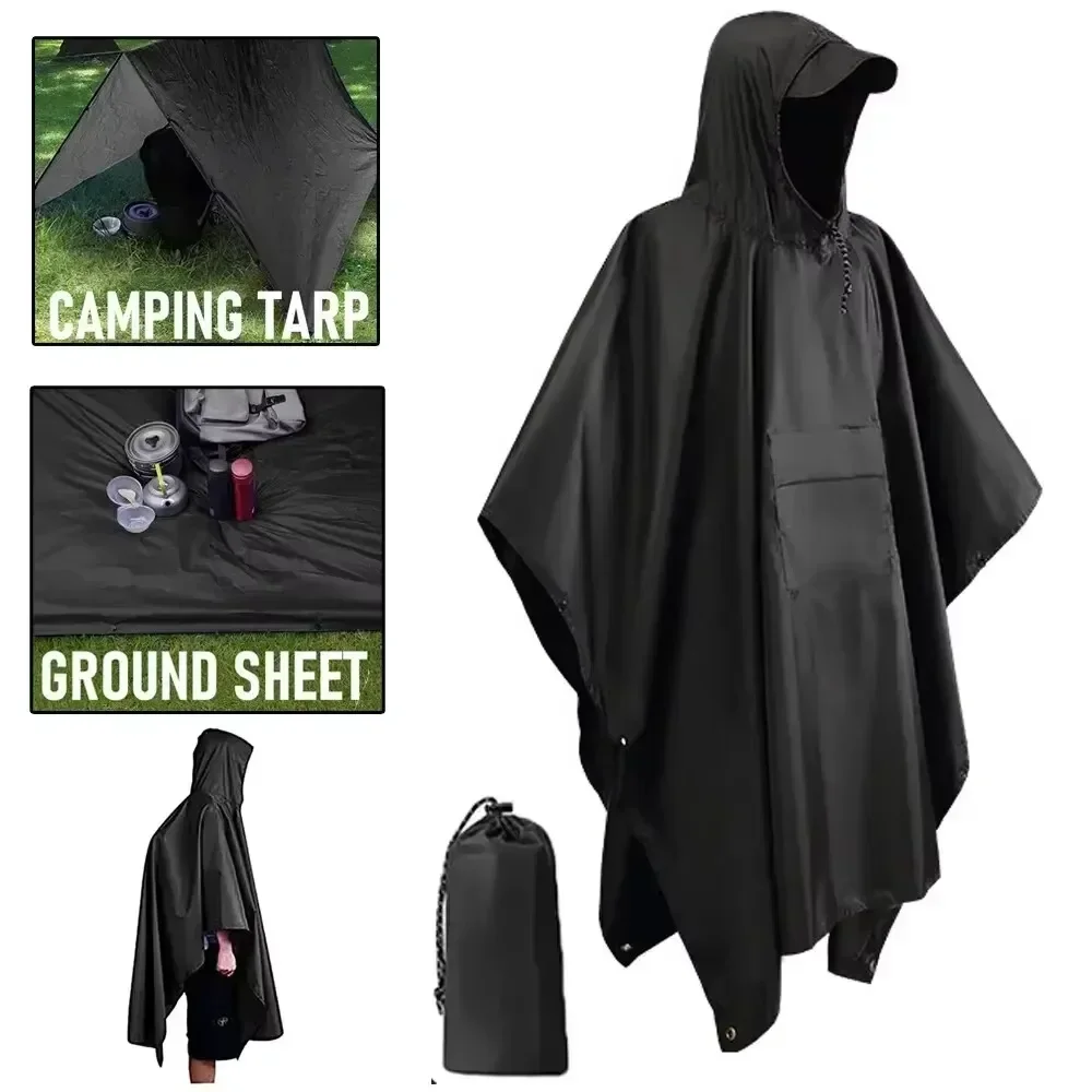 2026 3‑in‑1 Waterproof Hooded  - Camping Rain Poncho recension och pris