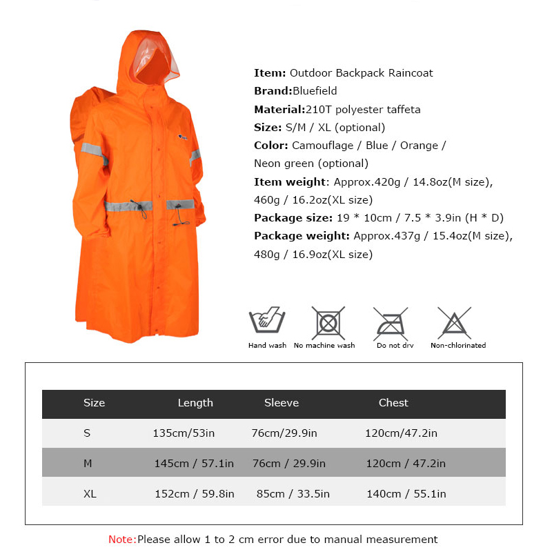 Unisex Reflective Outdoor Clim - Camping Rain Poncho recension och pris