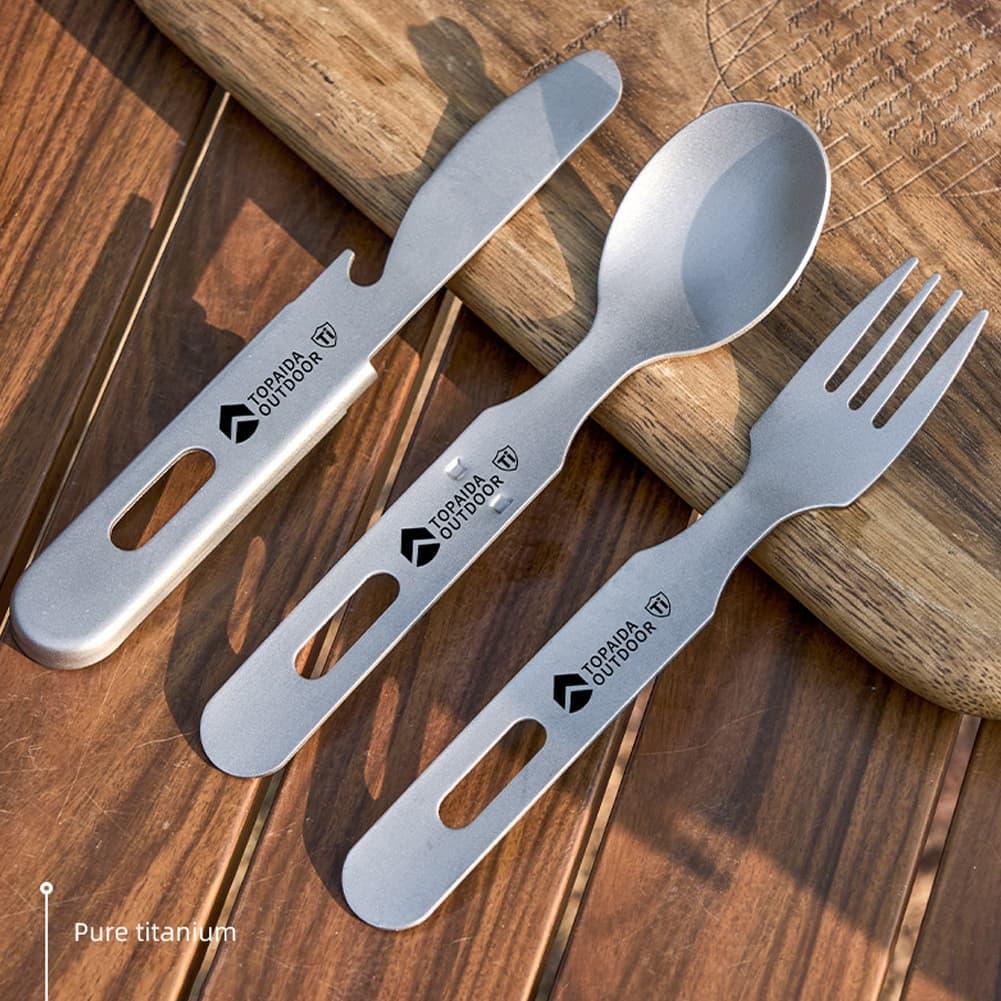 3 in 1 Titanium Camping Fork S - Outdoor Camping Dining Set recension och pris