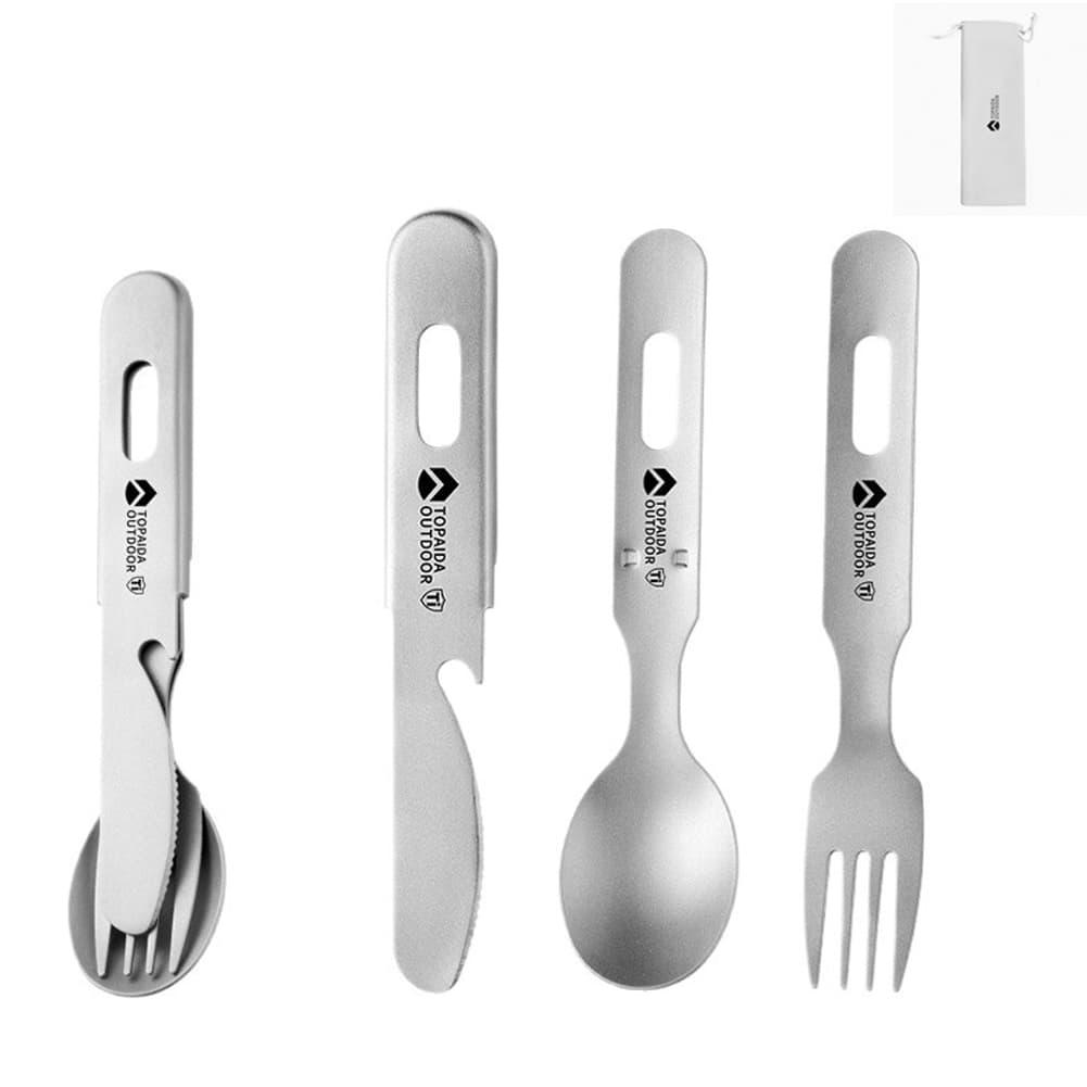 3 in 1 Titanium Camping Fork S - Outdoor Camping Dining Set recension och pris