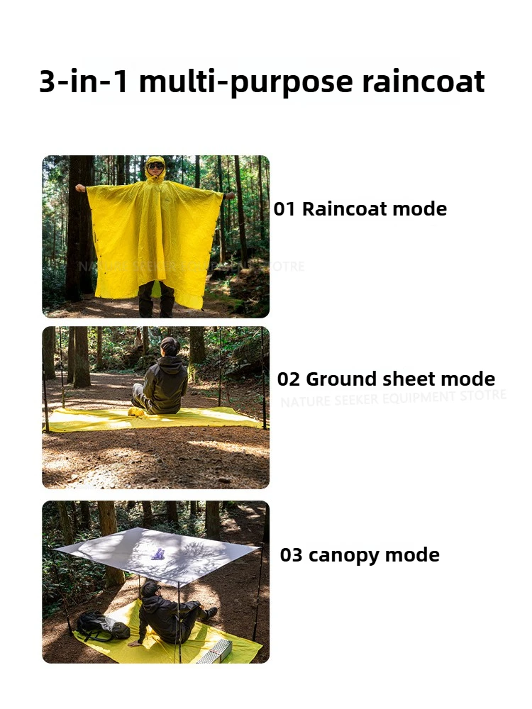 15D/210T Raincoat Waterproof R - Camping Rain Poncho recension och pris